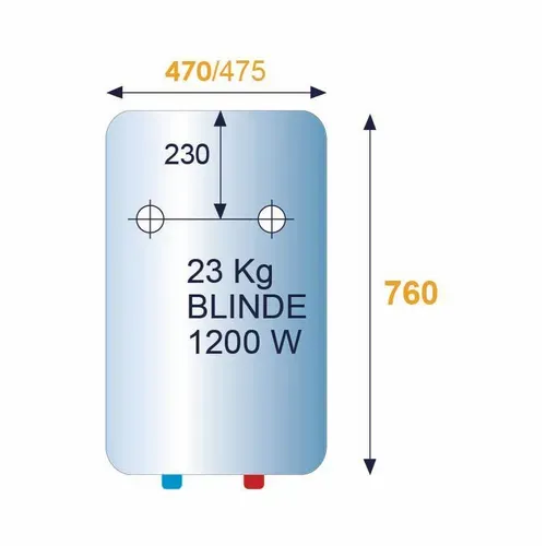 Chauffe-eau Électrique Vertical Mural Blindé Initio 75l - Ariston - 3200833