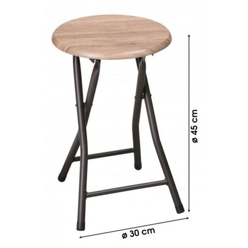 Tabouret D'appoint Pliable Industriel Dock - Noir