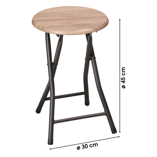 Tabouret D'appoint Pliable Industriel Dock - Noir
