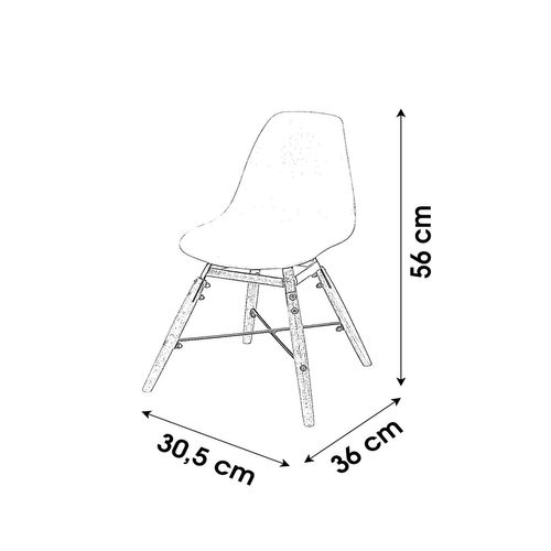 Chaise Design Scandinave Enfant Judy - Rose