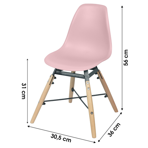 Chaise Design Scandinave Enfant Judy - Rose