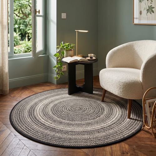 Tapis Ø 120 cm JAVA Gris vue d'ambiance 1