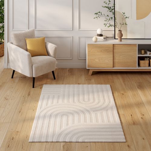 Tapis 120x170 cm ARCO Beige vue d'ambiance 1
