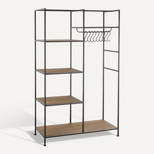 étagère et Penderie En Métal "rack" 180cm Noir