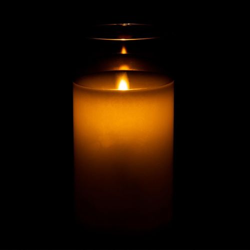 Lampe à Poser En Verre LED "bright" 20cm Gris