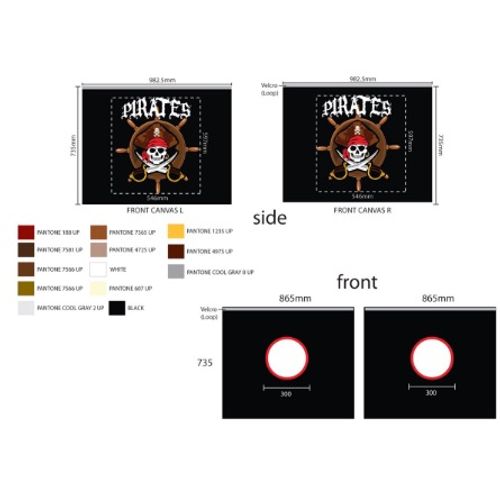 Tente Textile Pour Lit "pino Pirates Ii" Noir