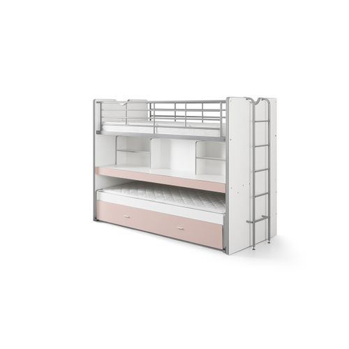 Lit Superposé Enfant "bonny" 90x200cm Rose
