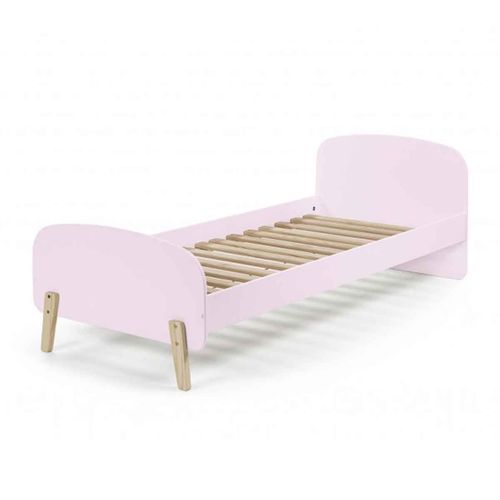 Pack - Lit Enfant, Barrière et Chevet "kiddy" 90x200cm Rose