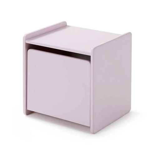 Pack - Lit Enfant, Barrière et Chevet "kiddy" 90x200cm Rose