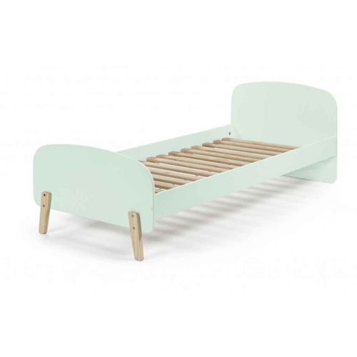 Pack - Lit Enfant, Barrière et Chevet "kiddy" 90x200cm Vert Menthe