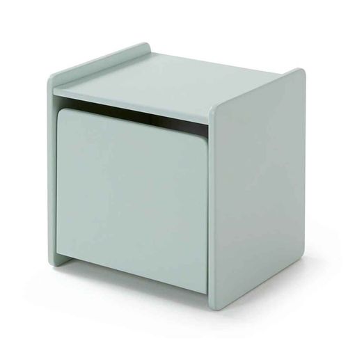 Pack - Lit Enfant, Barrière et Chevet "kiddy" 90x200cm Vert Menthe