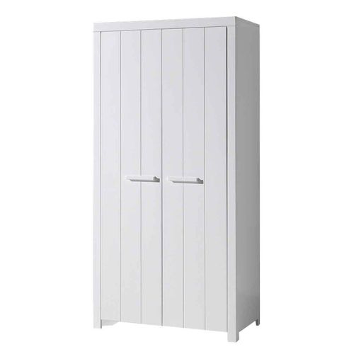 Pack - Lit Enfant, Chevet et Armoire 2 Portes "erik" Blanc