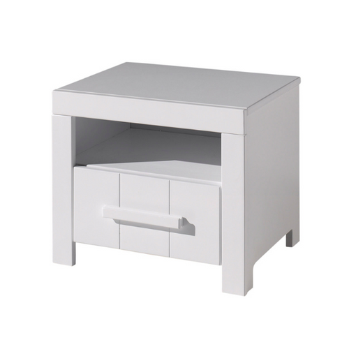 Pack - Lit Enfant, Chevet et Armoire 2 Portes "erik" Blanc