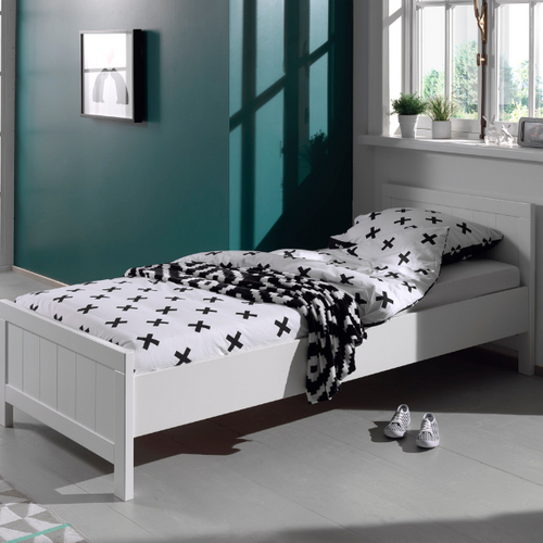 Pack - Lit Enfant, Chevet et Armoire 2 Portes "erik" Blanc
