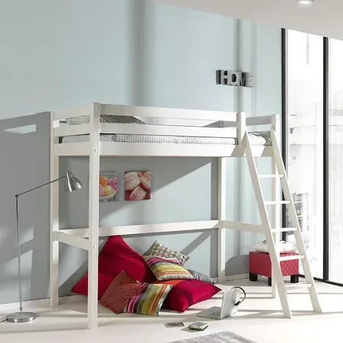 Lit Mezzanine Enfant "pino" 90x200cm Blanc