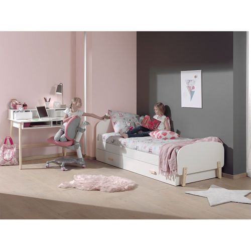 Pack - Lit Enfant, Tiroir et Bureau "kiddy" Blanc