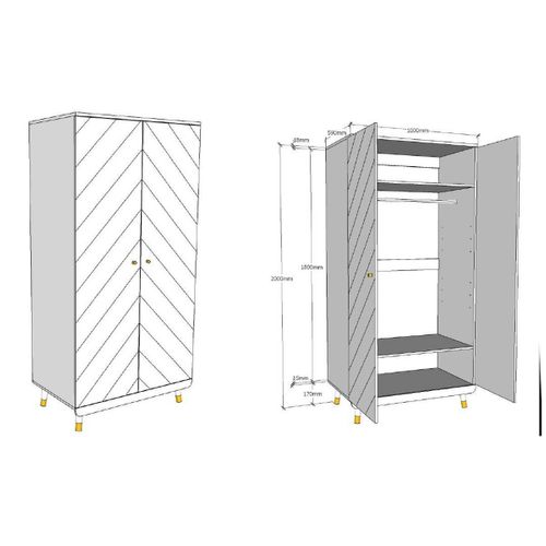 Armoire 2 Portes Billy - Blanc