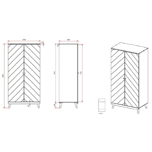 Armoire 2 Portes Billy - Blanc