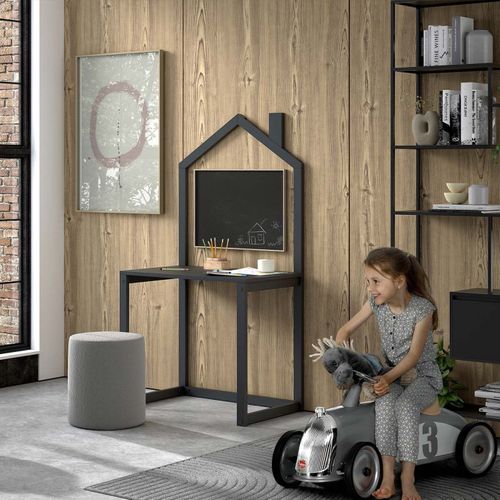 Bureau Enfant En Bois "dallas" 150cm Anthracite