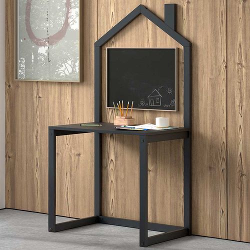 Bureau Enfant En Bois "dallas" 150cm Anthracite