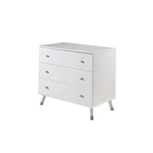 Pack - Lit Bébé, Commode et Plan À Langer "billy" 60x120cm Blanc et Vert
