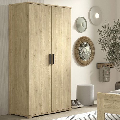 Armoire Enfant 2 Portes "sam" 100cm Chêne