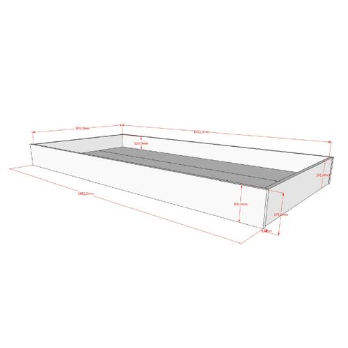 Lit Banquette Forrest 90x200cm Avec Barrière Et Tiroir De Lit - Bois De Hêtre