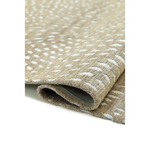 Tapis De Salon Moderne Tissé Plat Preto En Polyester - Beige - 240x340 Cm