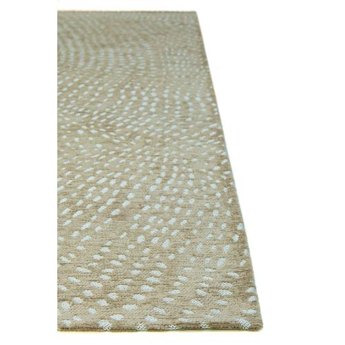 Tapis De Salon Moderne Tissé Plat Preto En Polyester - Beige - 240x340 Cm