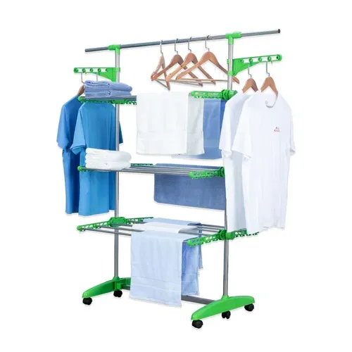 Séchoir Multifonctions 20m D'étendage Vert Herzberg Hg5015-green