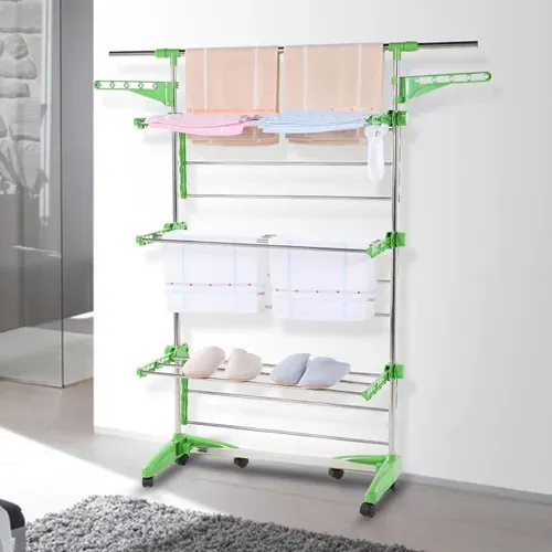 Séchoir Multifonctions 20m D'étendage Vert Herzberg Hg5015-green