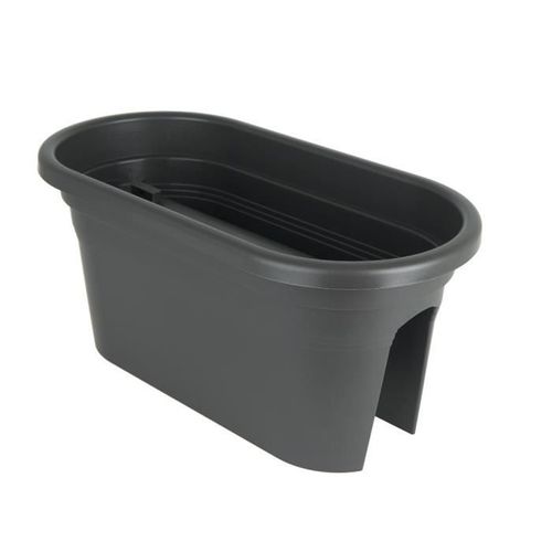 Jardiniere Pour Balcon Venezia - Gris Anthracite - 30 X 60 X H 27 Cm - 18l