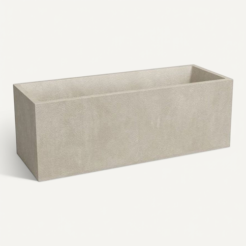 Bac Rectangulaire Sydney 80 Cm — 57 L, Plastique Crème Mat