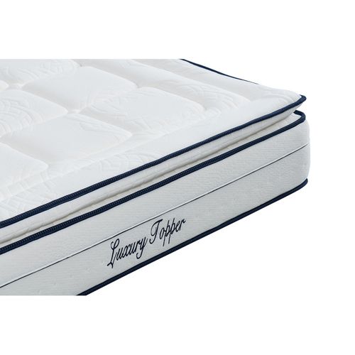 Matelas Ressorts Ensachés, 80x200cm, Luxury Avec Surmatelas Intégré, Épaisseur 30cm