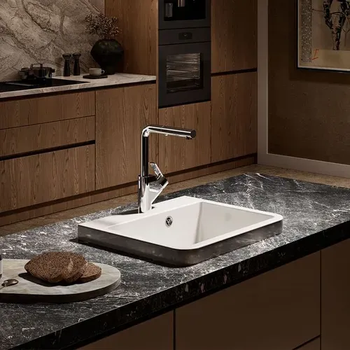 Évier Buanderie Bac à Laver Céramique Blanc Sanindusa Utility 510x500