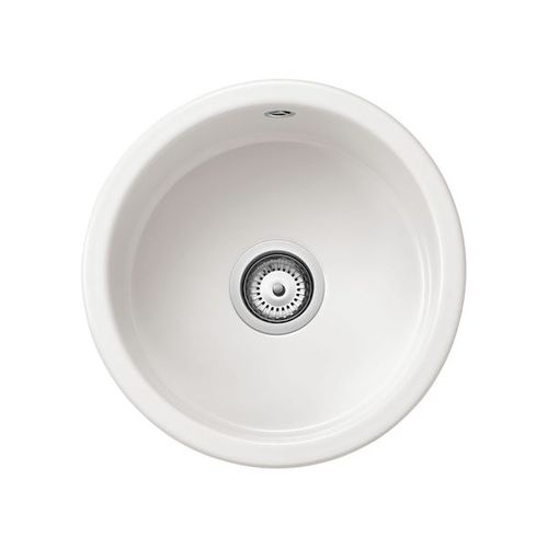 évier Rond Céramique Blanc Sanindusa Valet 1 Bac 44.5 Cm