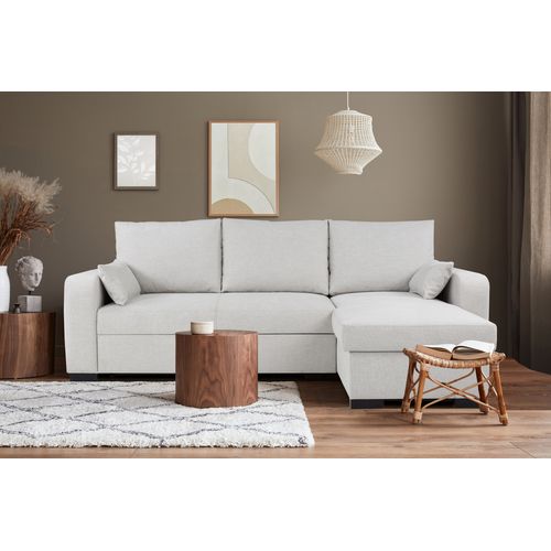 Canapé d'angle convertible BROADWAY II tissu beige