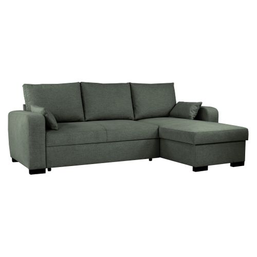 Canapé d'angle convertible BROADWAY II tissu vert