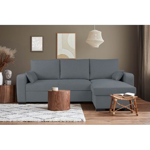 Canapé d'angle convertible BROADWAY II tissu anthracite