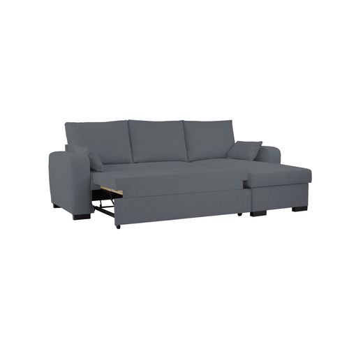 Canapé d'angle convertible BROADWAY II tissu anthracite