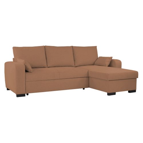 Canapé d'angle convertible BROADWAY II tissu terracotta