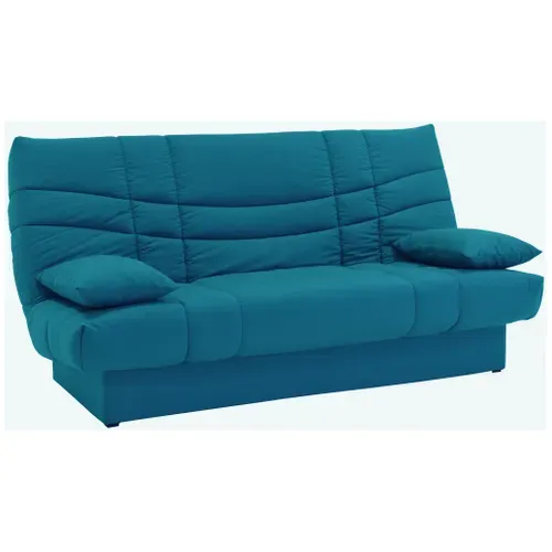 Banquette-lit clic-clac PORTO uni bleu canard vue 3/4