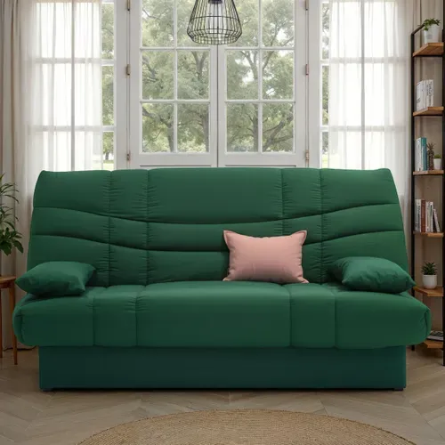 Banquette-lit clic-clac PORTO 125 x 190 vert foncé