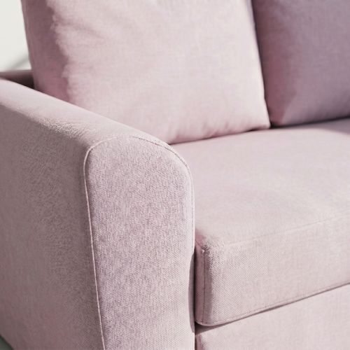 Canapé convertible 2 places TWILL tissu soro rose vue détaillée