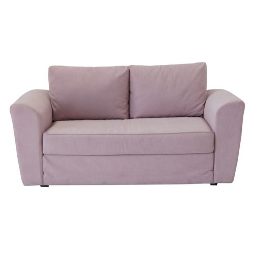 Canapé convertible 2 places TWILL tissu soro rose vue de face