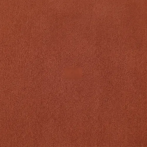 Fauteuil cabriolet et pouf CLAYTON tissu Soro terracotta