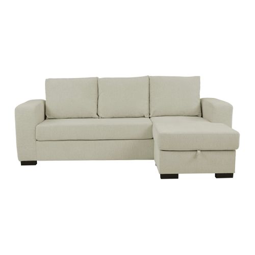 Canapé d'angle méridienne réversible GEORGY tissu beige