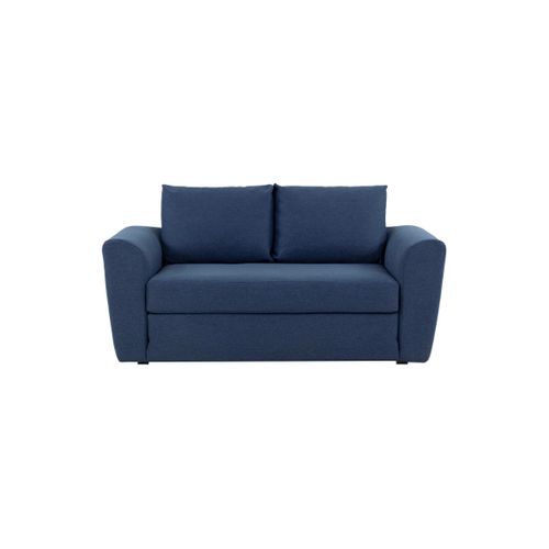 Canapé convertible 2 places TWILL II tissu bleu foncé