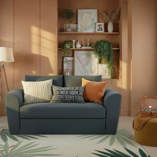 Canapé convertible 2 places TWILL II tissu anthracite