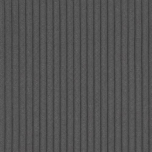 Fauteuil cabriolet et pouf CLAYTON II tissu lincoln gris foncé